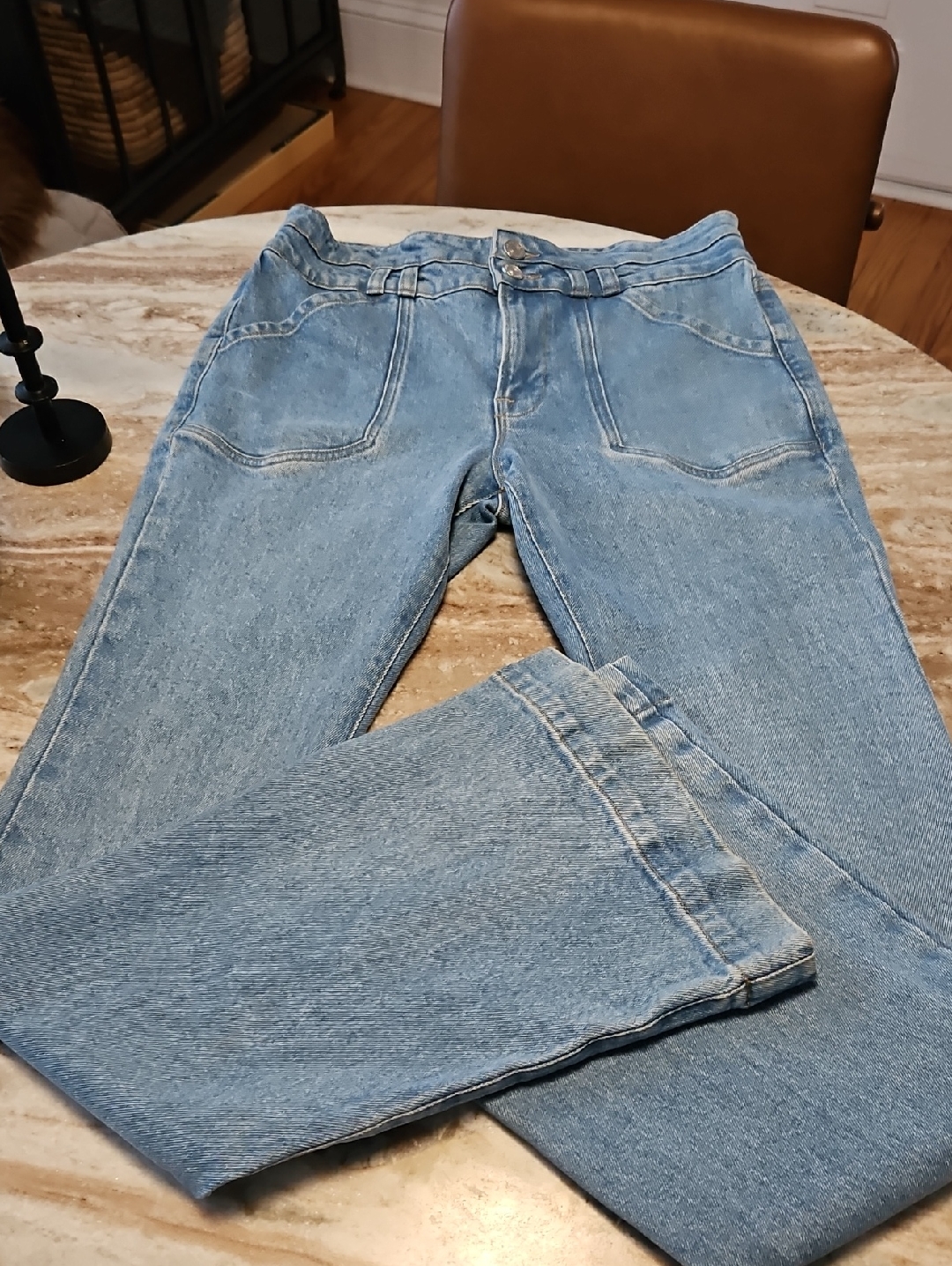 Frame Denim Flare Jeans In Light Blue Wash